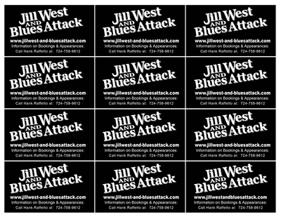 Jill West and Blues Attack Business Cards
