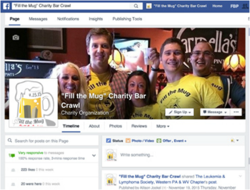 Charity Bar Crawl Facebook Fan Page