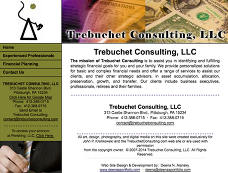Trebuchet Consulting, LLC. Original Website