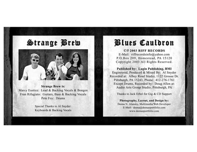 Strange Brew CD Cover (Photography & Design)