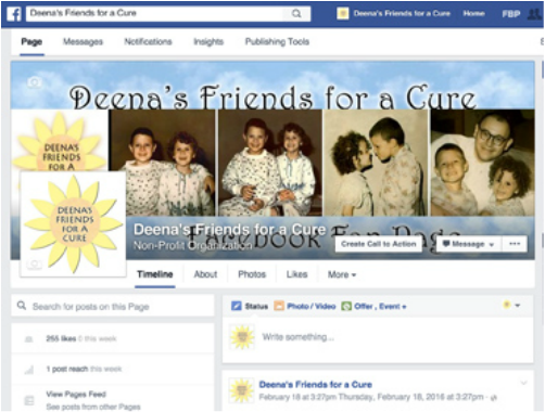Deena's Friends for a Cure Facebook Fan Page